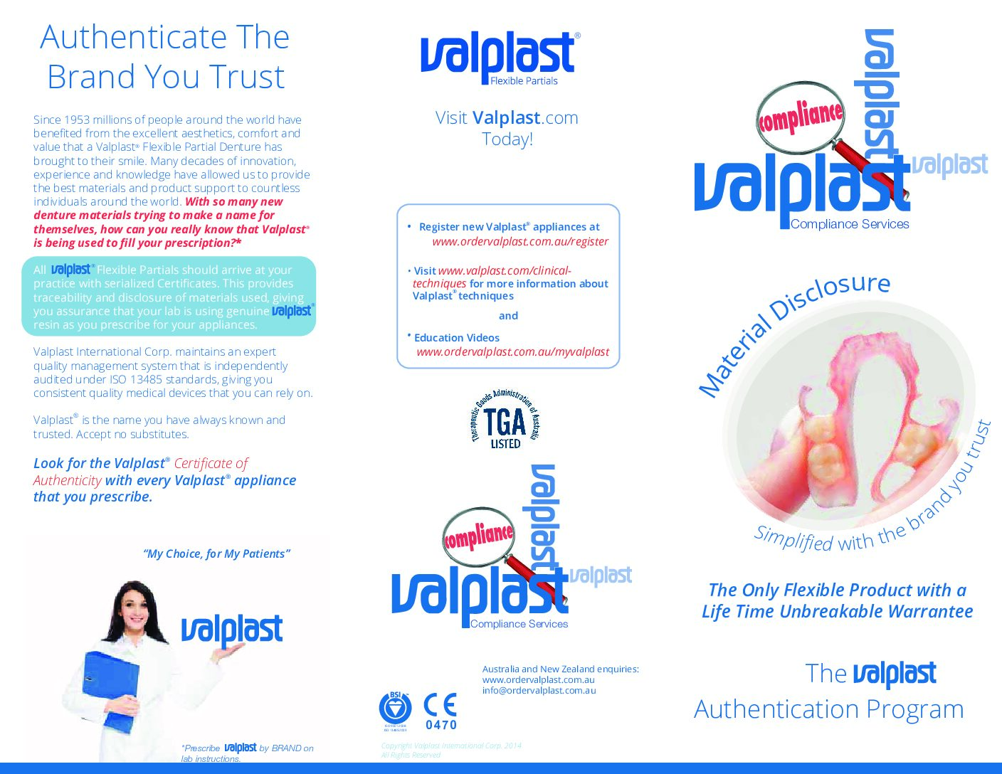 Valplast Compliance Pamphlet 2021